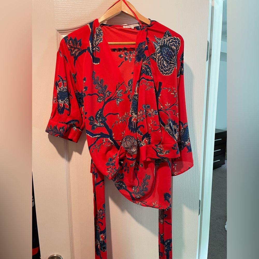 Floral 3/4 sleeve blouse